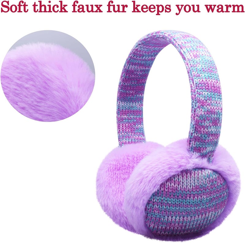 EDCYF Kids Knit EarMuffs Plush Warm Ear Muffs Winter Cold Weather Ear Warmer for Boys Girls - Image 5